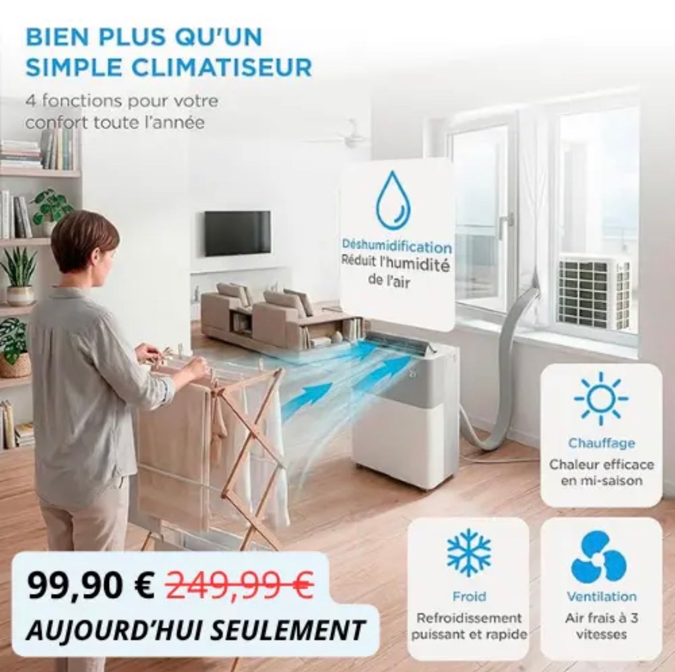 Midea PortaSplit – Refroidit comme une clim fixe, se branche comme un ventilateur
