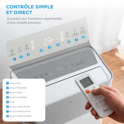 Midea PortaSplit – Refroidit comme une clim fixe, se branche comme un ventilateur